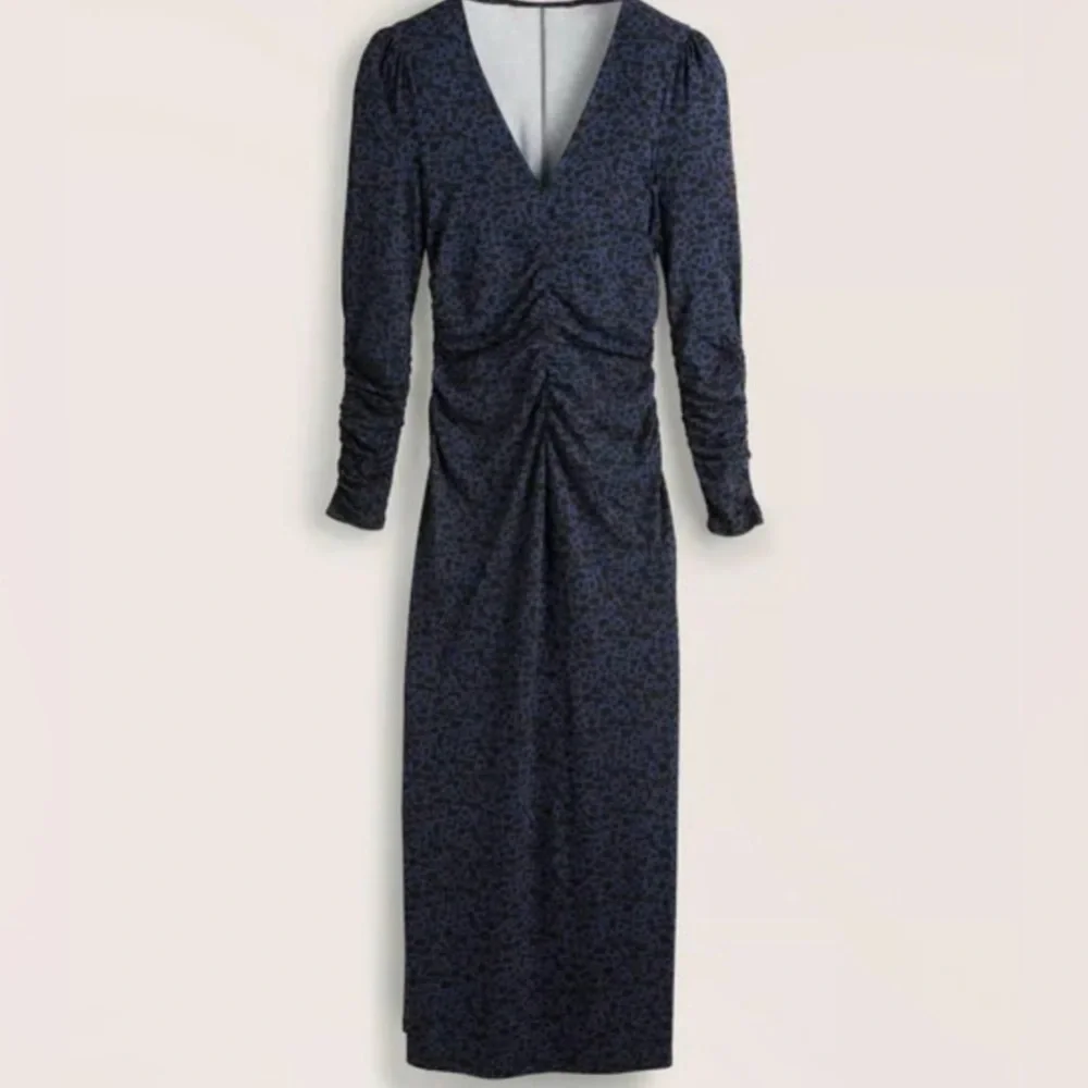 BODEN Ruched Jersey Midi Dress